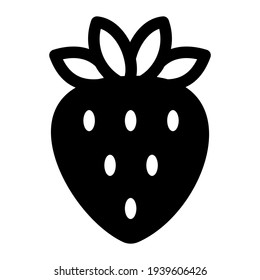 Strawberry icon isolated vector illustration. High quality black style vector icon