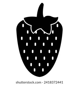 Strawberry icon isolated vector illustration. High quality black style vector icon