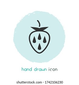 Strawberry icon line element. Vector illustration of strawberry icon line isolated on clean background for your web mobile app logo design.