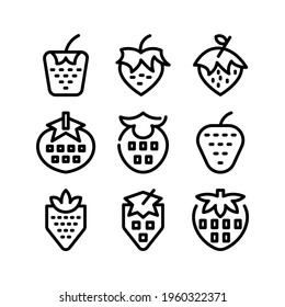 strawberry icon or logo isolated sign symbol vector illustration - Collection of high quality black style vector icons
