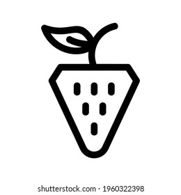 strawberry icon or logo isolated sign symbol vector illustration - high quality black style vector icons
