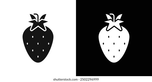 strawberry icon logo set vector