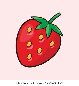 strawberry icon logo vector design