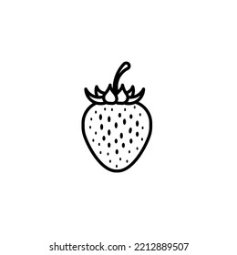icono de fresa sobre fondo blanco. Perfecto uso para web, patrón, diseño, icono, ui, ux, etc.