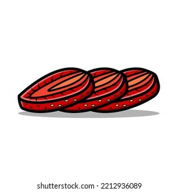 Icono de fresa sobre fondo blanco