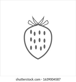 strawberry icon outline style vector eps 10