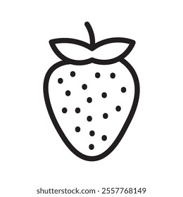 strawberry icon Outline vector for web ui