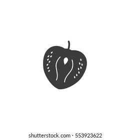 Strawberry icon. sign design