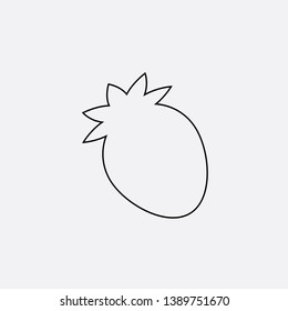 strawberry icon sign signifier vector