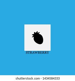 strawberry icon sign signifier vector
