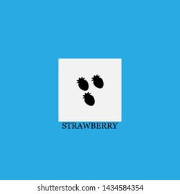 strawberry icon sign signifier vector