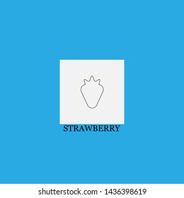 strawberry icon sign signifier vector