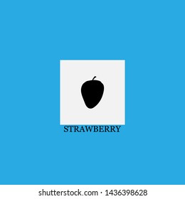 strawberry icon sign signifier vector