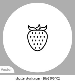 Strawberry icon sign vector,Symbol, logo illustration for web and mobile