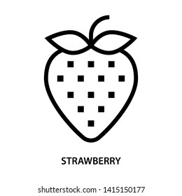 Strawberry icon. Simple design. Line vector. Isolate on white background.
