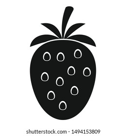 Strawberry icon. Simple illustration of strawberry vector icon for web design isolated on white background