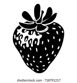 Strawberry icon. Simple illustration of strawberry vector icon for web design isolated on white background