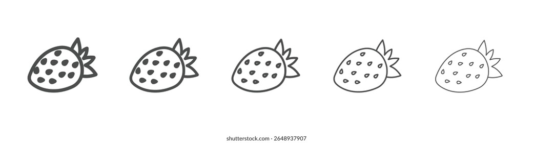 strawberry icon simple isolated vector sign