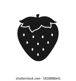 Strawberry icon simple vector illustration