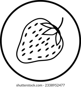 strawberry icon. Thin line strawberry icon from vegetables and fruits collection. Outline vector isolated on white background. Editable strawberry symbol can be used web and mobile