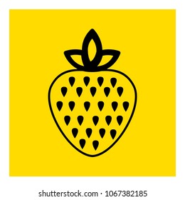 Strawberry icon vector