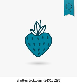Strawberry Icon. Vector