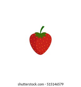 strawberry icon, vector berries icon, isolated vitamin symbol