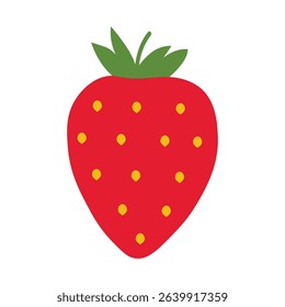 Strawberry icon. Vector berry on white background.