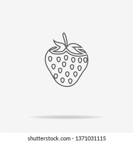 Strawberry icon. Vector concept illustration for design.