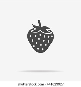 Strawberry icon. Vector concept illustration for design.