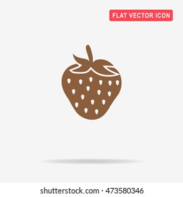 Strawberry icon. Vector concept illustration for design.