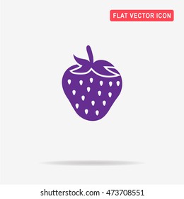 Strawberry icon. Vector concept illustration for design.