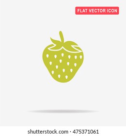 Strawberry icon. Vector concept illustration for design.