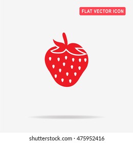 Strawberry icon. Vector concept illustration for design.
