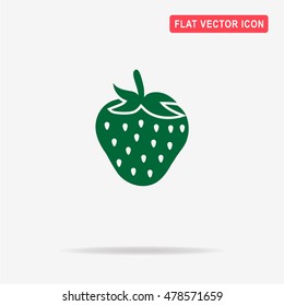 Strawberry icon. Vector concept illustration for design.