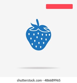 Strawberry icon. Vector concept illustration for design.