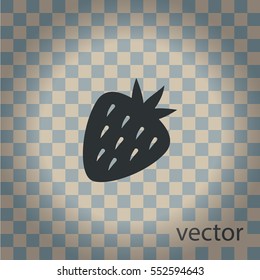 Strawberry icon, vector design