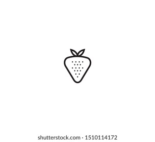 strawberry icon vector design element logo template