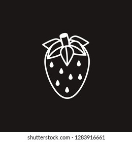 strawberry icon. strawberry vector design. sign design