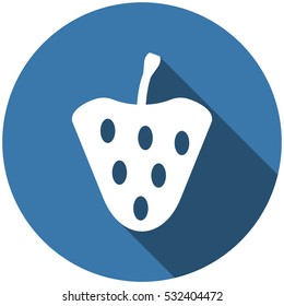 Strawberry Icon Vector flat design style