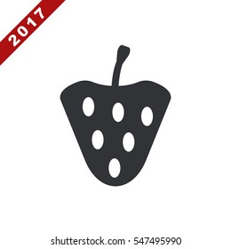 Strawberry Icon Vector flat design style
