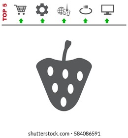 Strawberry Icon Vector flat design style