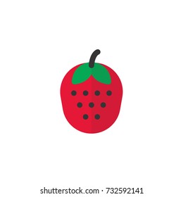 strawberry icon vector. strawberry flat style design
