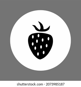 strawberry icon vector. fruit icon. Strawberry vector illustration.