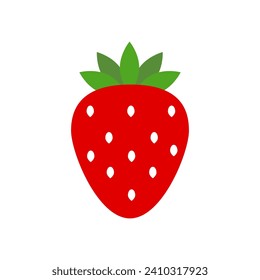 Strawberry icon vector. Fruits illustration sign. Vitamins symbol. Vegetarian logo. Food mark.