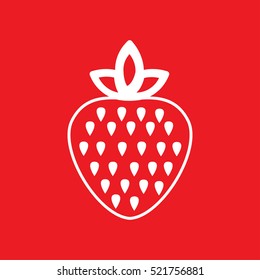 Strawberry Icon Vector Illustration