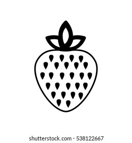 Strawberry Icon Vector Illustration