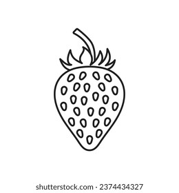 Strawberry icon vector illustration. Berry on isolated background. Fruit sign concept.