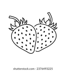 Strawberry icon vector illustration. Berry on isolated background. Fruit sign concept.