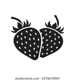 Strawberry icon vector illustration. Berry on isolated background. Fruit sign concept.